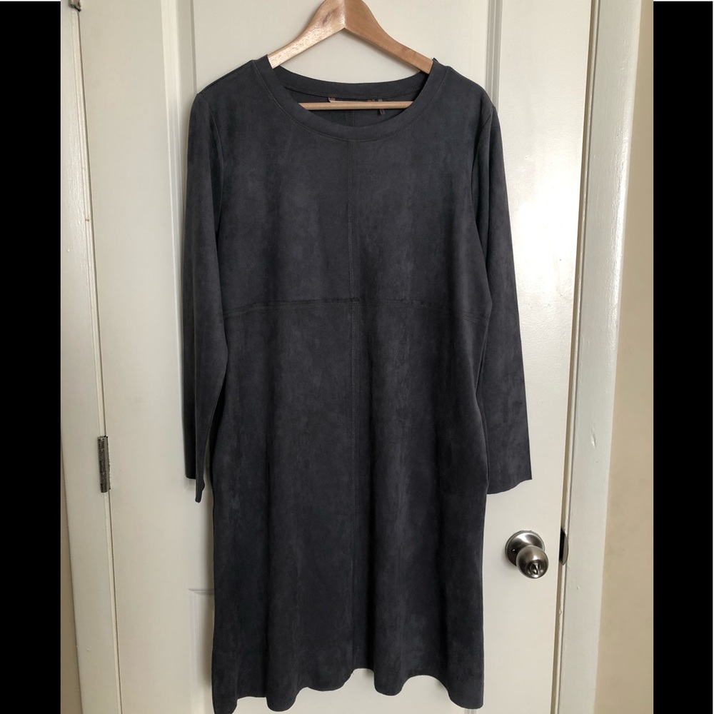 Charcoal grey long sleeve dress